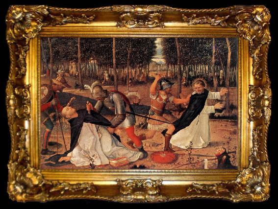 framed  BELLINI, Giovanni The Murder of St Peter the Martyr, ta009-2